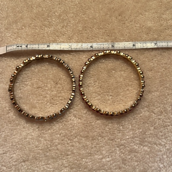 2 costume bracelets 1.w/ opal like inset 2.w/ pink/ruby like inset - Picture 2 of 2